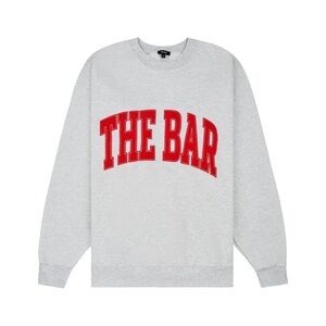 VARSITY SWEATSHIRT LT HEATHER GREY/BIG APPLE RED